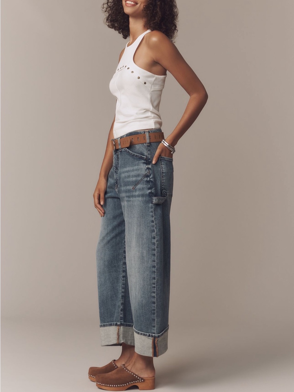 Anthropologie Kayden High Rise Carpenter Barrel Jeans by Pilcro Size 32 - Picture 7 of 9